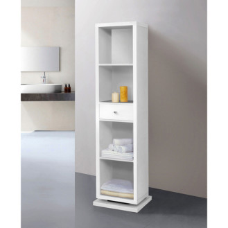 Artiva USA BELLA Home Deluxe 71-inch White Full-length Mirror and Swivel Cabinet/Shelving unit