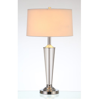 Artiva USA Crystal Suite Collection 33"H Modern Chrome 2-Light LED Crystal Table Lamp with Dimmer