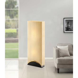 Artiva USA Sakura 42-inch Modern & Contemporary Premium Shade Floor Lamp with Black Lacquer Wood Base