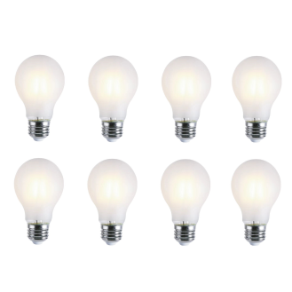 Artiva USA 12W Dimmable Led Filament Bulb with 360° Bean Angle, Frosted (Set of 8) L3-12TDMF-30-8
