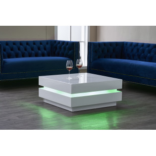 Modern Coffee Table With Remote Multi LED Light