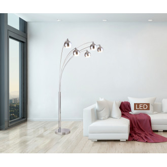 Amore LED Arched Floor Lamp With Dimmer
