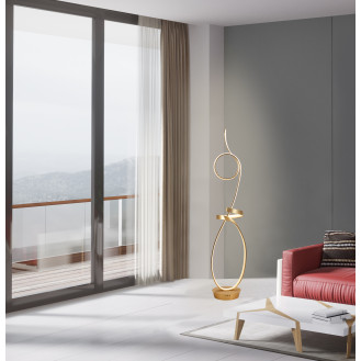 Stmphonie 68W Unique Modern Design LED Floor Lamp, Anodize Gold